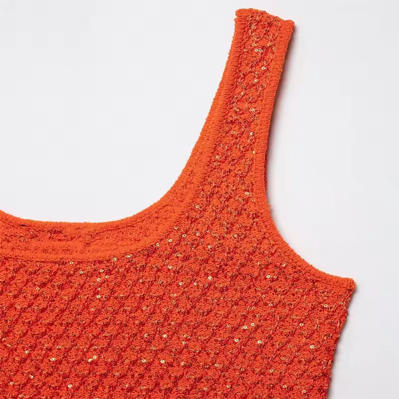 TOP IN MAGLIA DI PAILLETTES