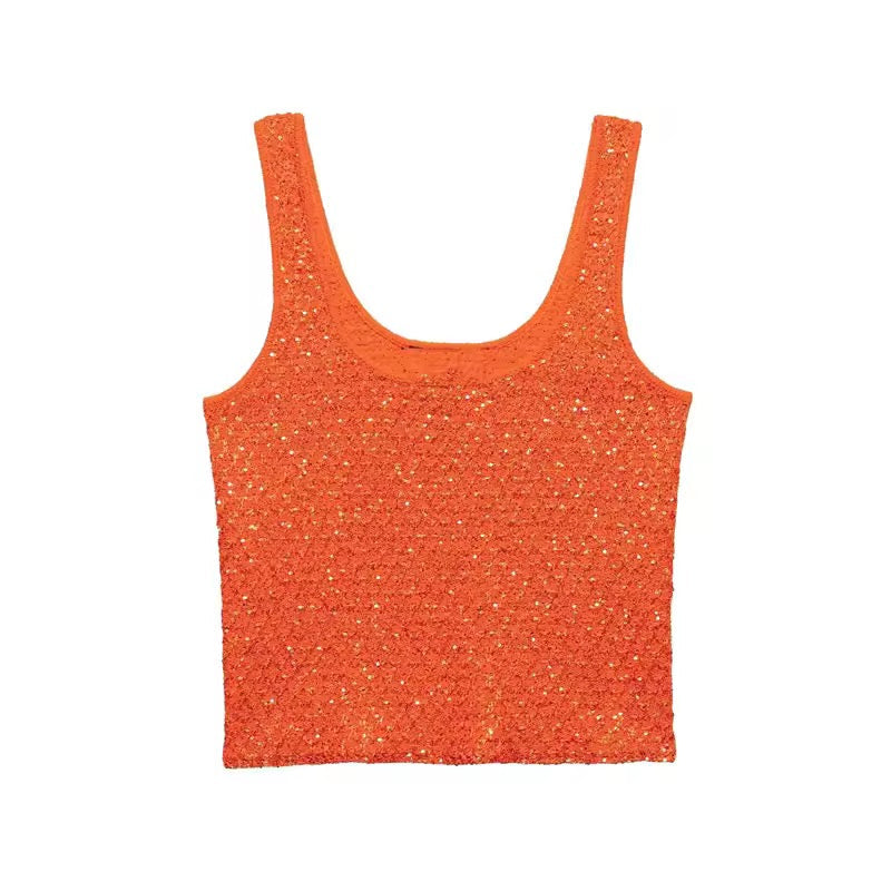 TOP IN MAGLIA DI PAILLETTES
