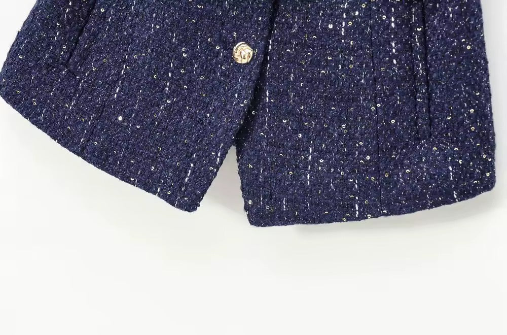 GILET IN DENIM TESTURIZZATO